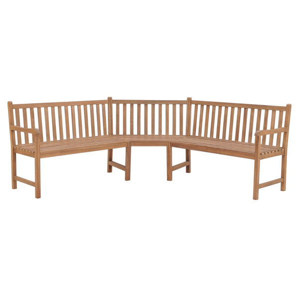 Red Barrel Studio® Corner Teak Garden Bench Wayfair